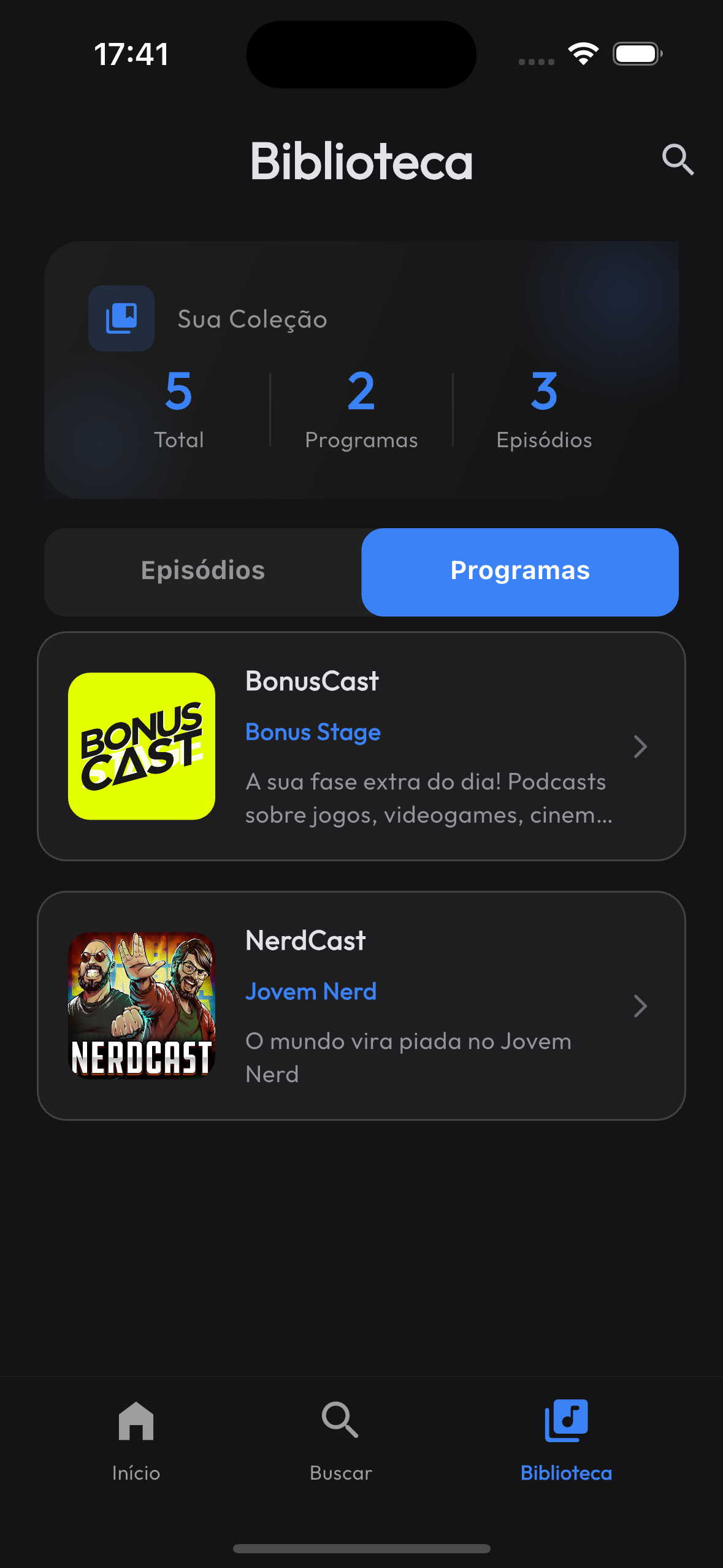 Lista de Programas